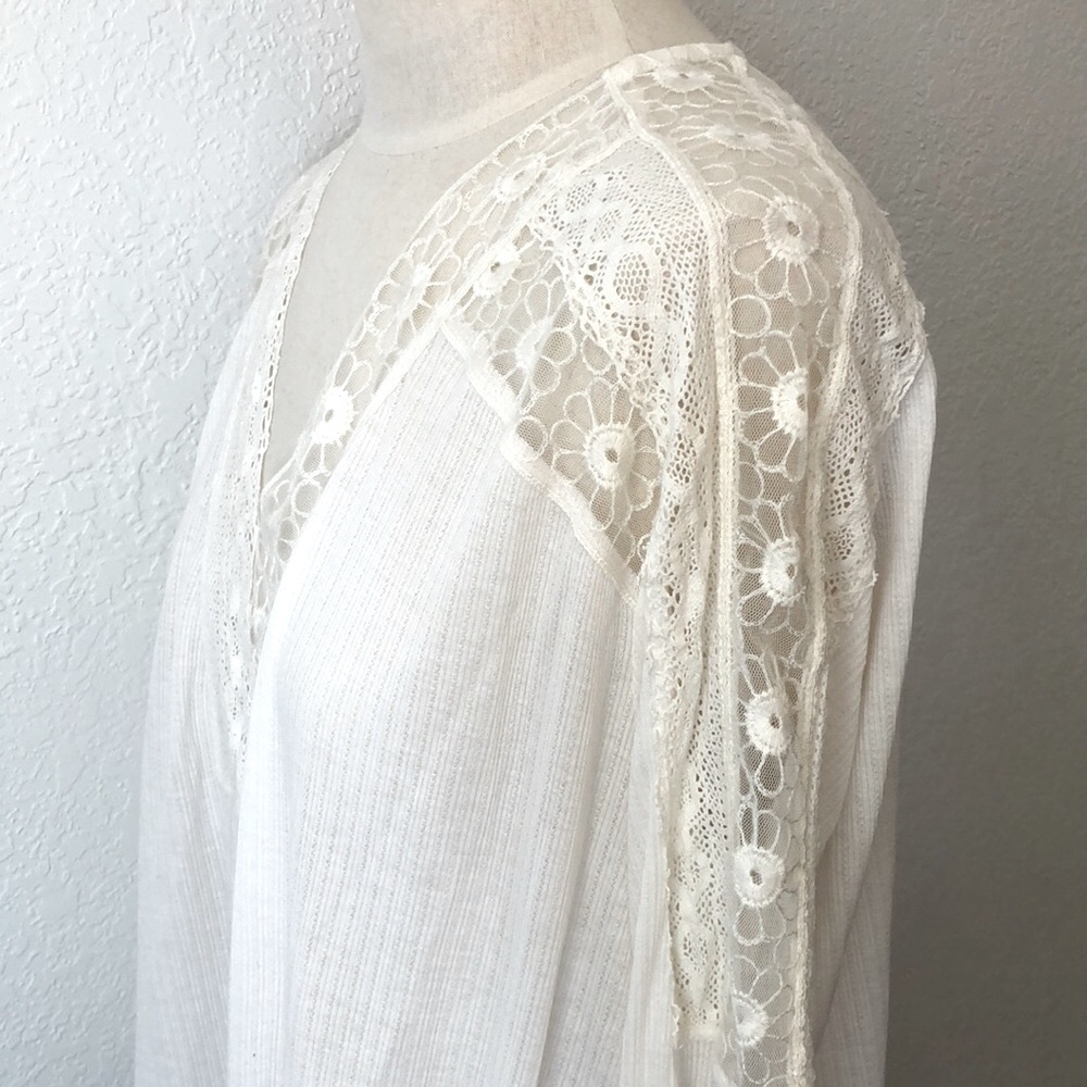 Free People Knit Lace Top - sz Small